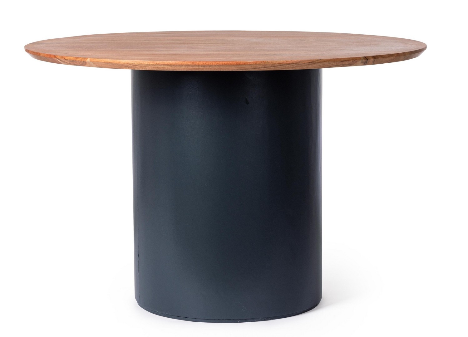 Stół Ojas niebieski Ø115x75cm drewno akacjowe MDF Bizzotto