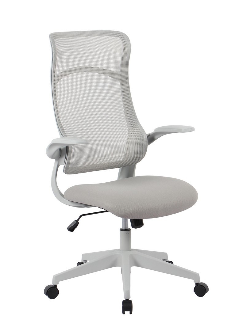 Fotel Zolder szary 54x49x92.5cm nylonowy z podłokietnikami PU PET Bizzotto