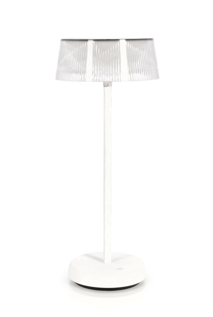 Lampa stołowa CARAL biała Ø15 z poliwęglanu Bizzotto