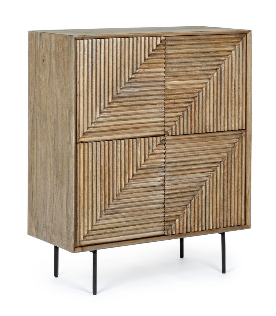 Barek Darsey naturalne 92x40x110cm drewno mango, MDF i stal Bizzotto