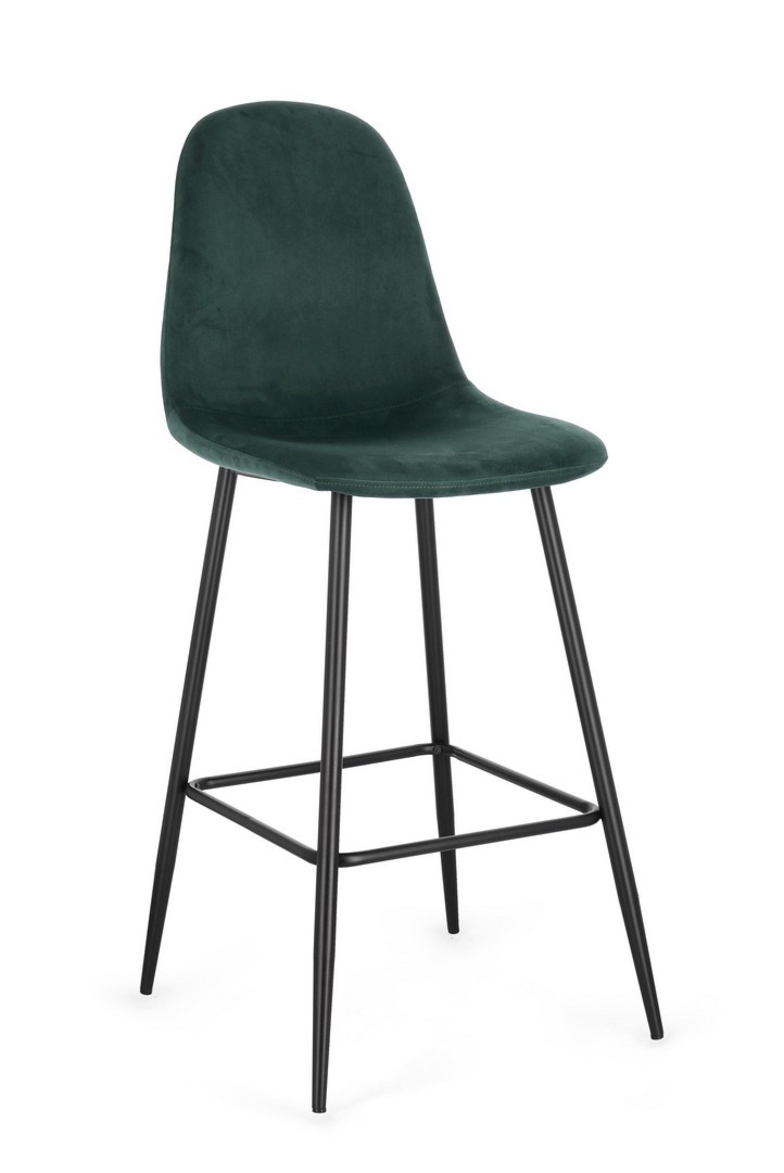 Hoker Irelia czarny ciemnozielony 44x53x112cm PU i PET stal Bizzotto