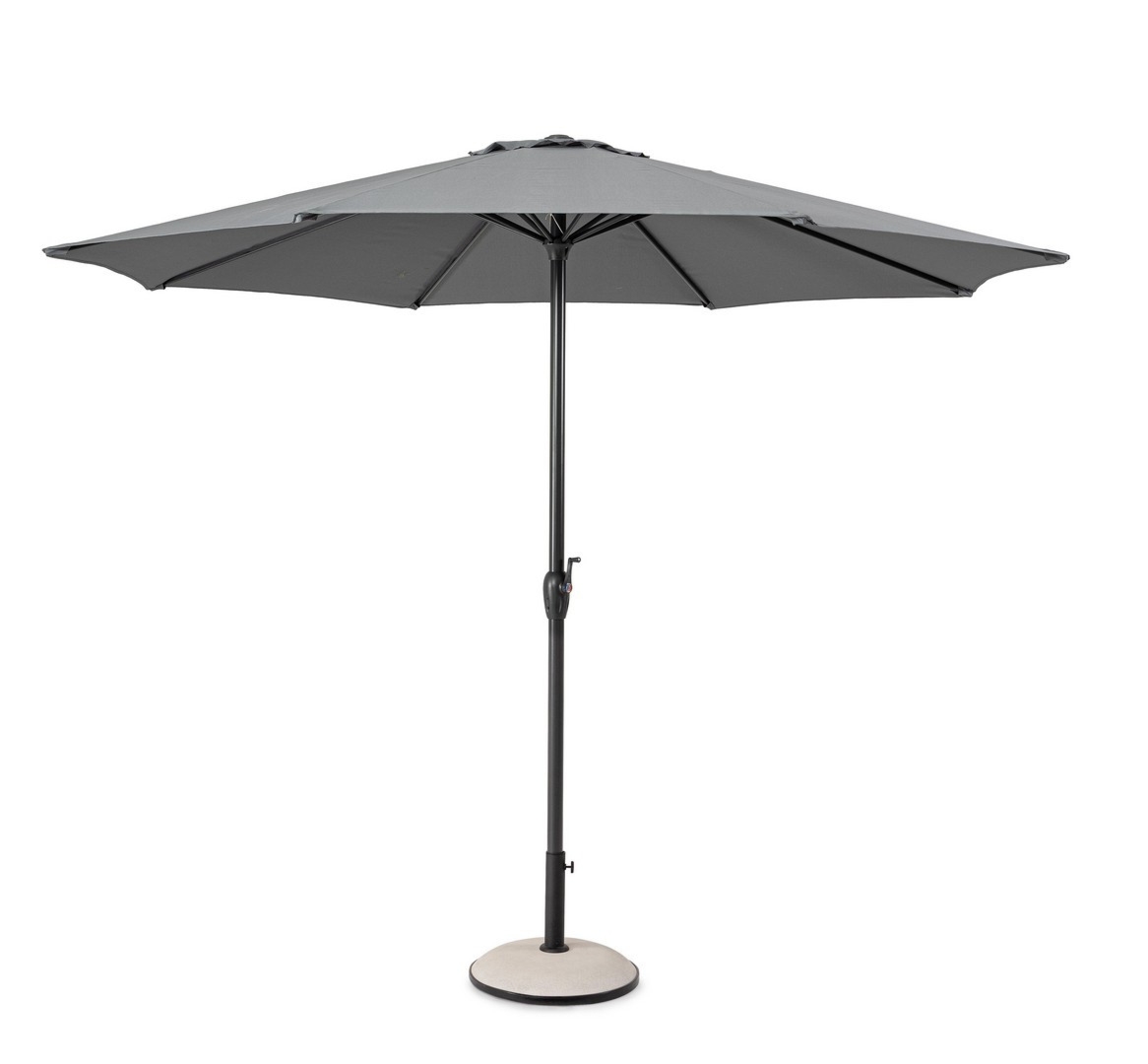 Parasol z nogą centralną KALIFE ciemno-szary Ø300 aluminiowy Bizzotto