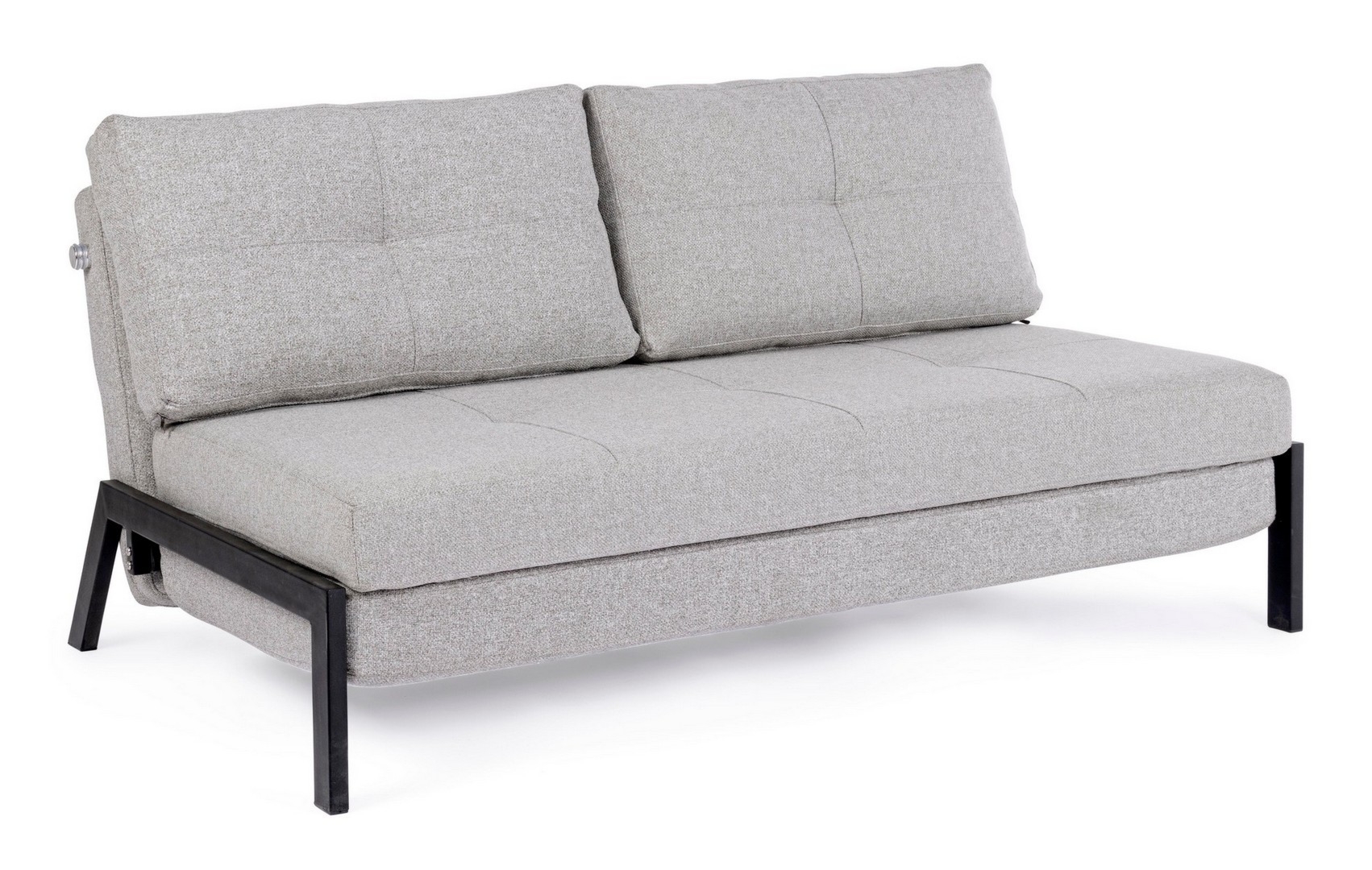 Sofa z funkcją spania Hayden beżowa 151x96x79cm stal PU Bizzotto