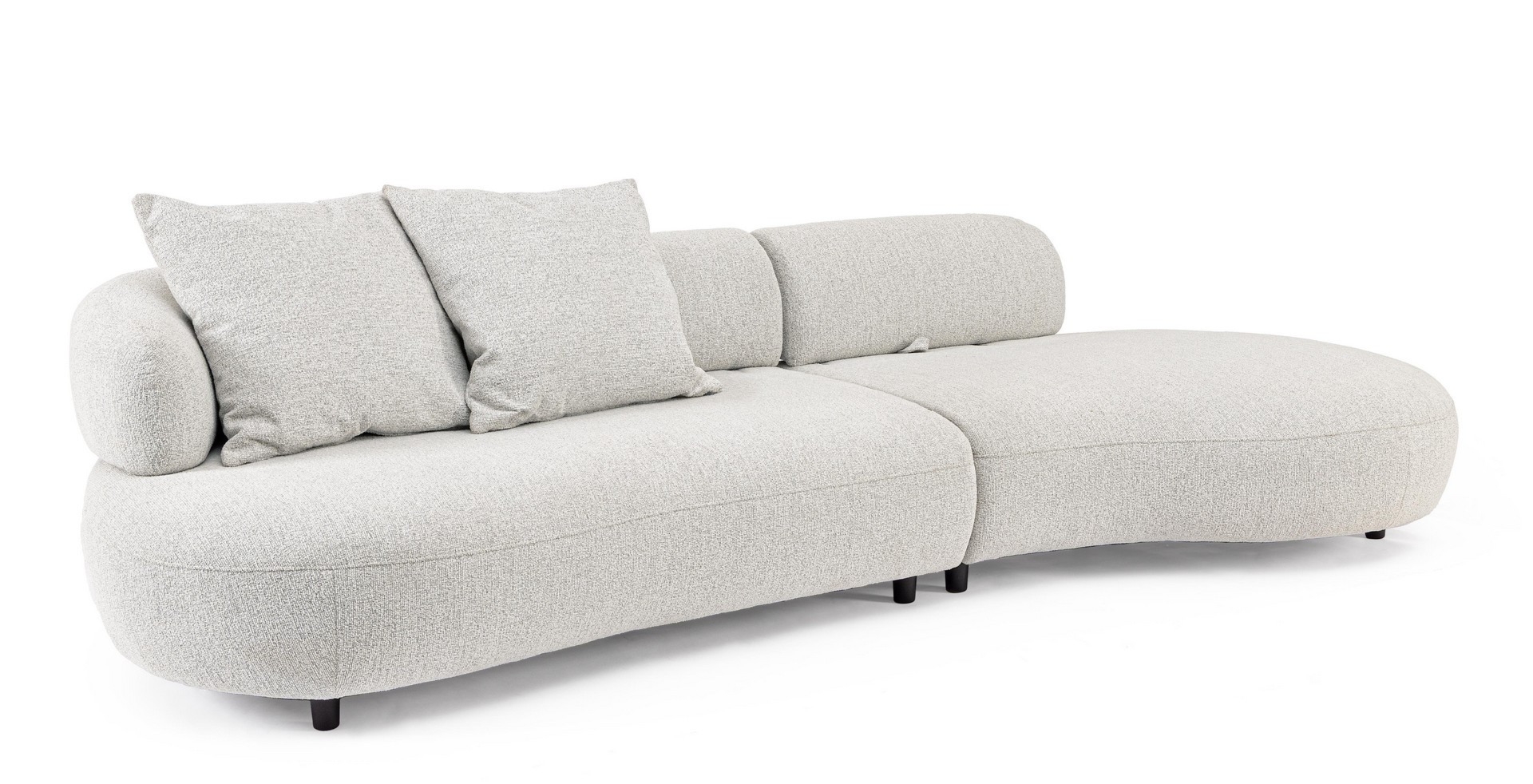 Sofa Afrodite beżowy 123x307x76cm drewno sosnowe PU PET Bizzotto