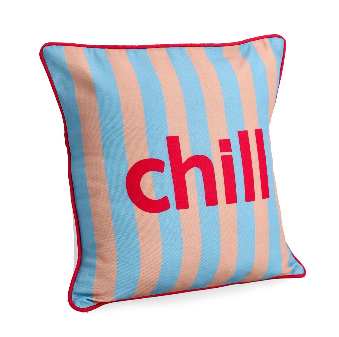 Poduszka outdoorowa KARERA pomarańczowo niebieski 45x45 wodoodporna z poliestru Bizzotto