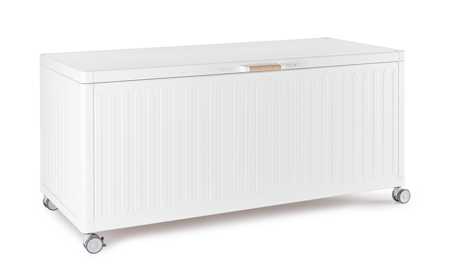 Skrzynia ogrodowa OCEAN biała 164.8x72 aluminiowa Bizzotto