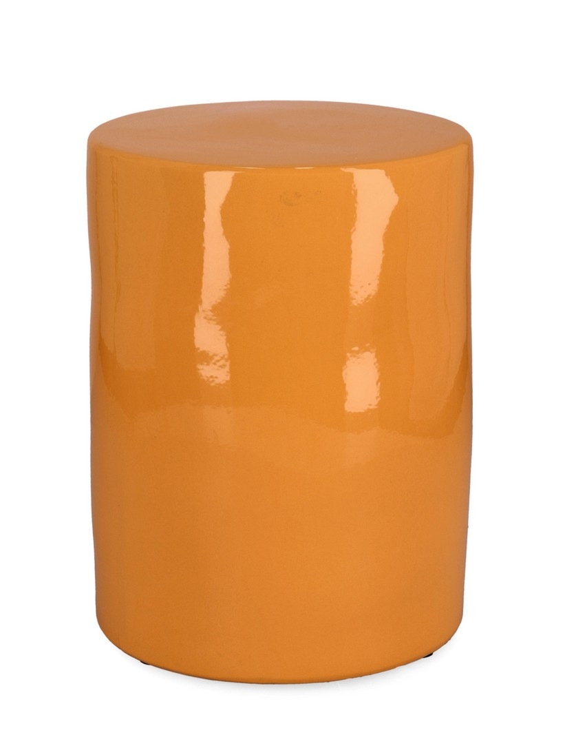 Stołek Sfinge pomarańczowy Ø33x45hcm ceramic Bizzotto