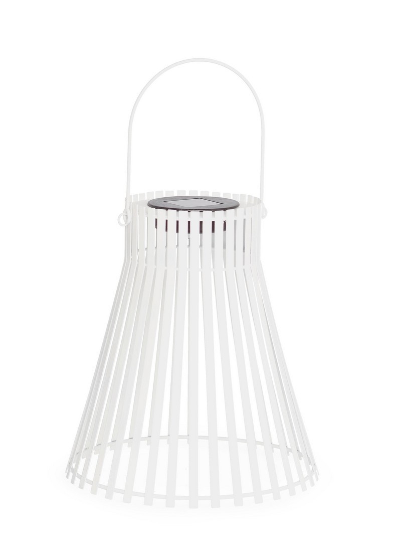 Latarnia solarna ESTEL biała Ø24 stalowa Bizzotto