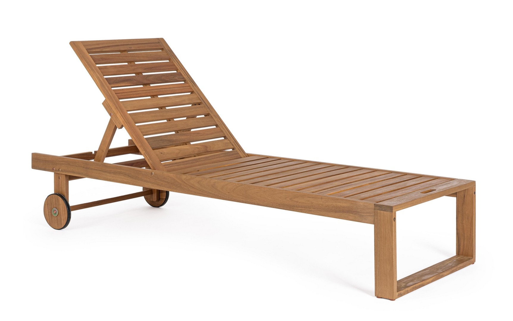 Leżak ogrodowy na kółkach DANUBIO 63x191 z drewna akacjowego Bizzotto