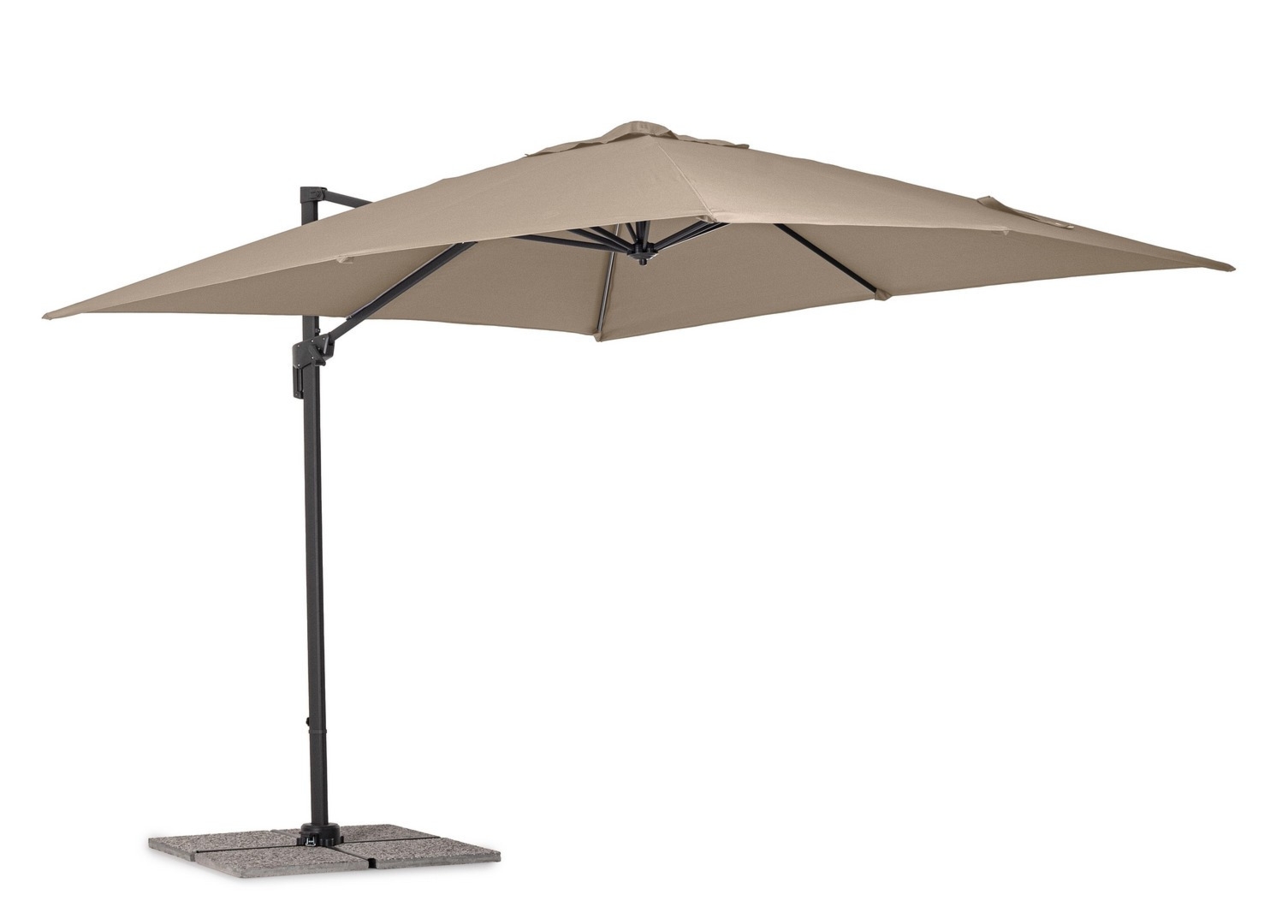 Parasol z nogą boczną SIVIGLIA taupe 300x300 aluminiowy Bizzotto