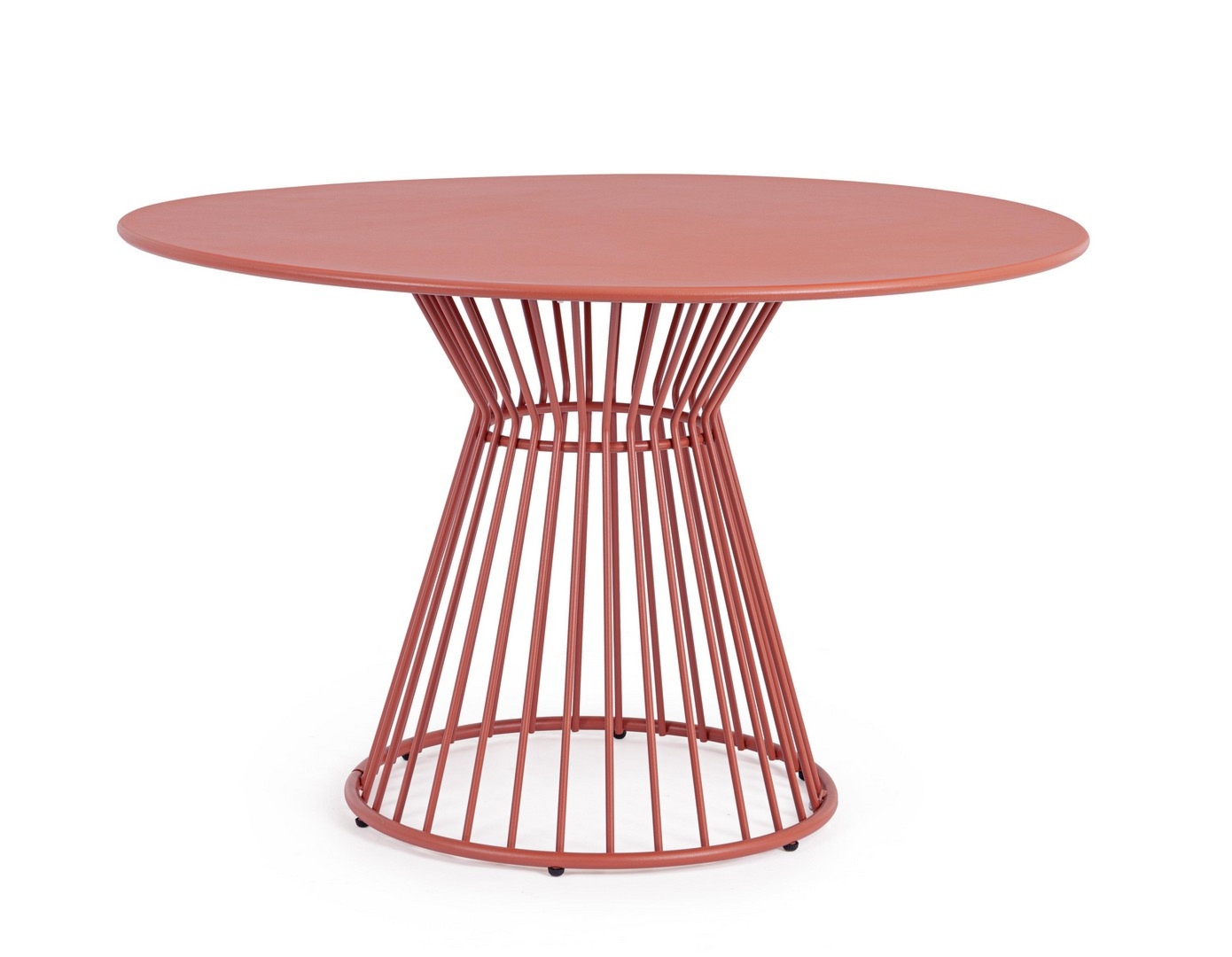 Okrągły stół ogrodowy AUSTIN terakota Ø120 stalowy Bizzotto