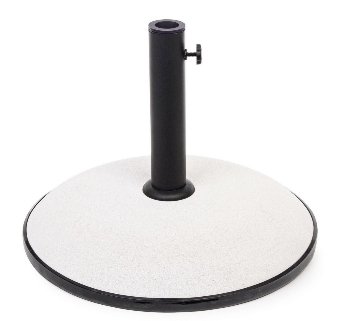 Podstawa do parasola z nogą centralną 25 kg BARRY biała Ø50 z cementu Bizzotto