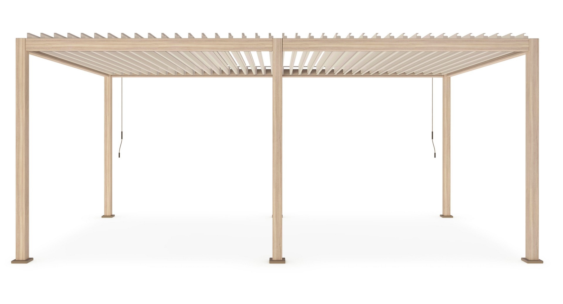 Pergola ogrodowa OCEAN jedwabisty 600x360 aluminiowa z efektem drewna Bizzotto