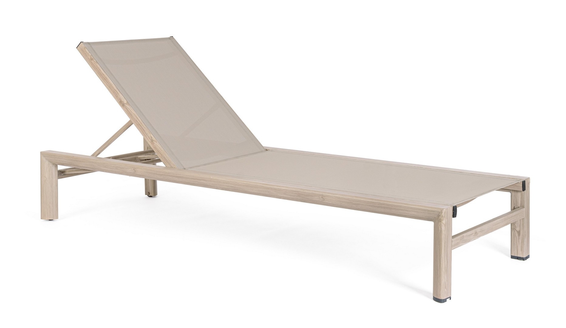 Leżak ogrodowy SKIPPER 74x200 aluminiowy z efektem drewna Bizzotto