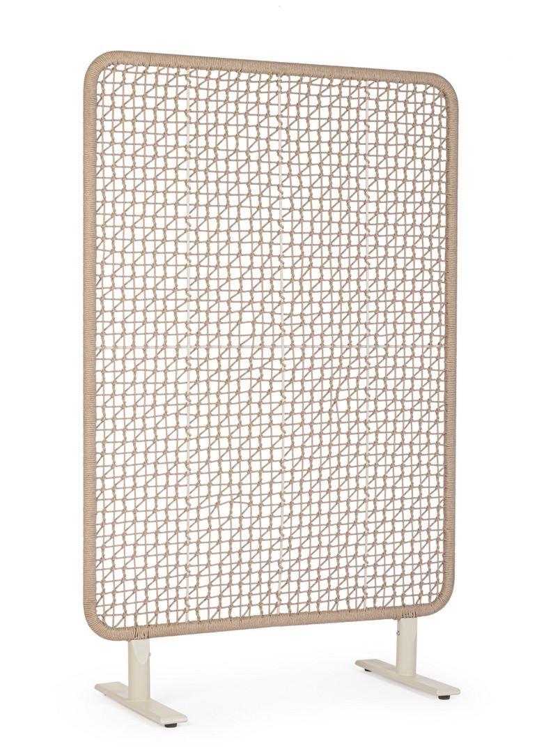 Parawan ogrodowy BABILO beżowy 120x50 aluminium lina olefinowa Bizzotto