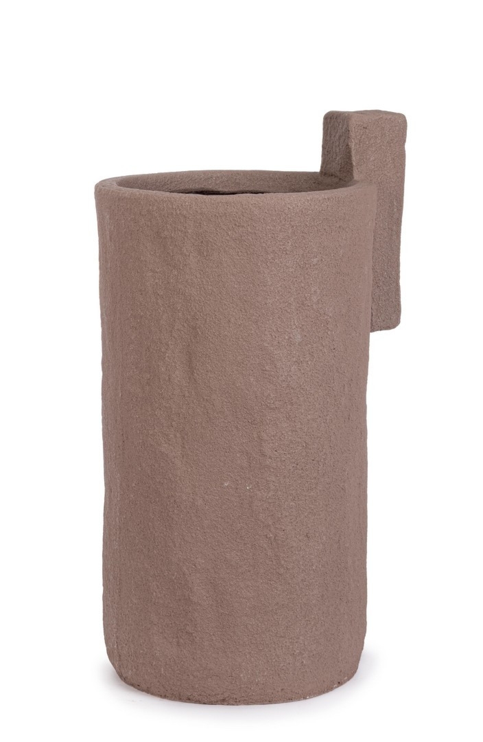 Wazon MATERIC brązowy Ø40 z włókna szklanego i gliny Bizzotto