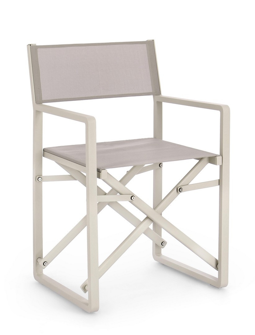 Krzesło ogrodowe KONNOR beżowe 55x50.5 aluminiowe Bizzotto