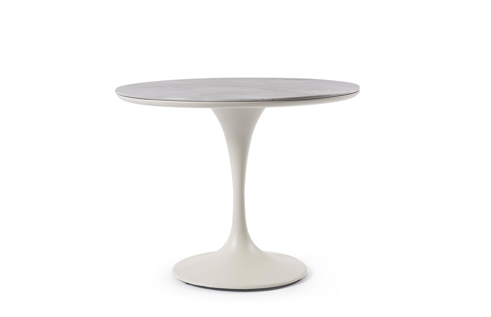 Okrągły stół ogrodowy ARNOLD Ø90 aluminiowy z blatem ze spieku kwarcowego Bizzotto