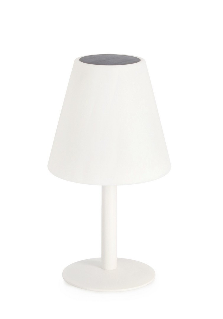 Lampa stołowa LED SOLAR biała Ø20 stalowa Bizzotto