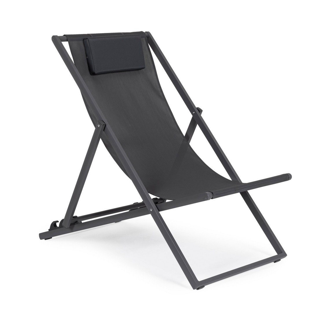 Leżak ogrodowy TAYLOR antracytowy 60.5x101.5 aluminiowy Bizzotto