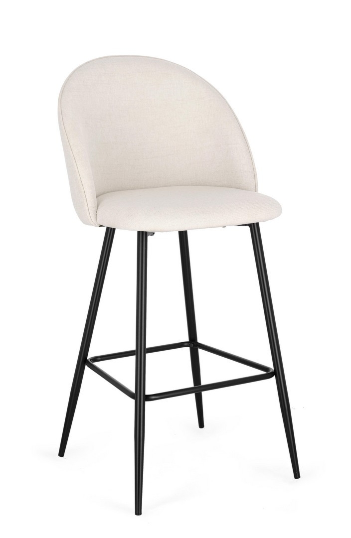 Hoker Tanya ice 52x74x107cm siedzisko drewniane PU PET stal Bizzotto