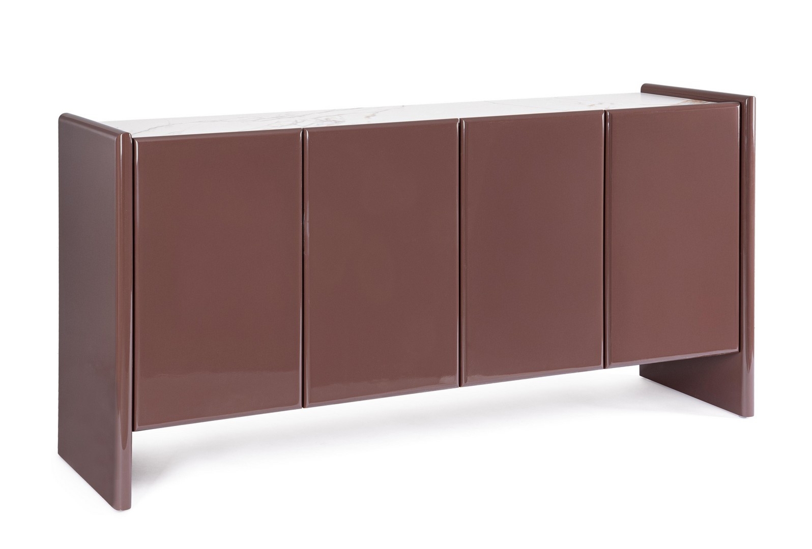 Kredens Otilia naturalny 163x45x80cm MDF i kamień spiekany Bizzotto