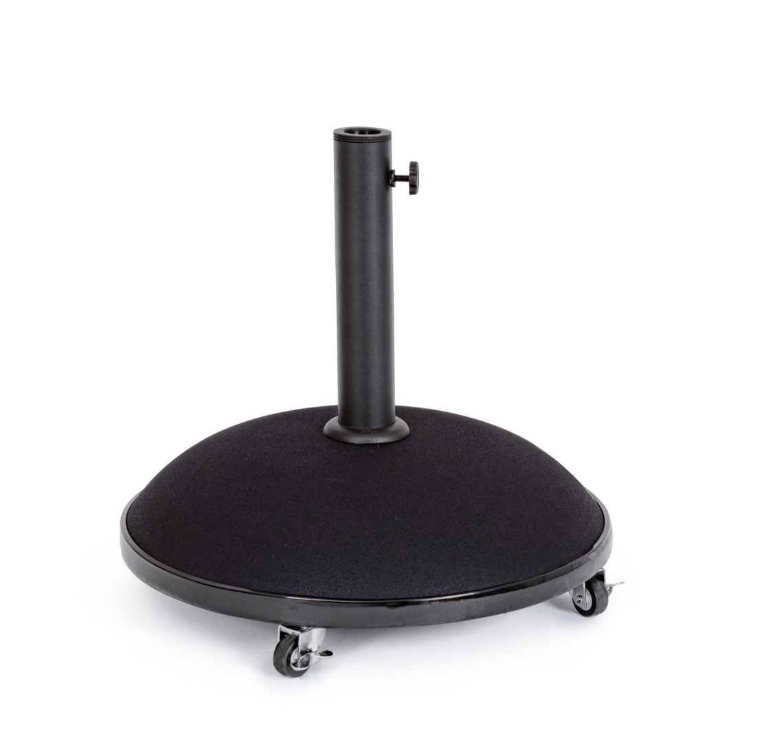 Podstawa do parasola z nogą centralną BARRY czarna Ø50 z cementu Bizzotto