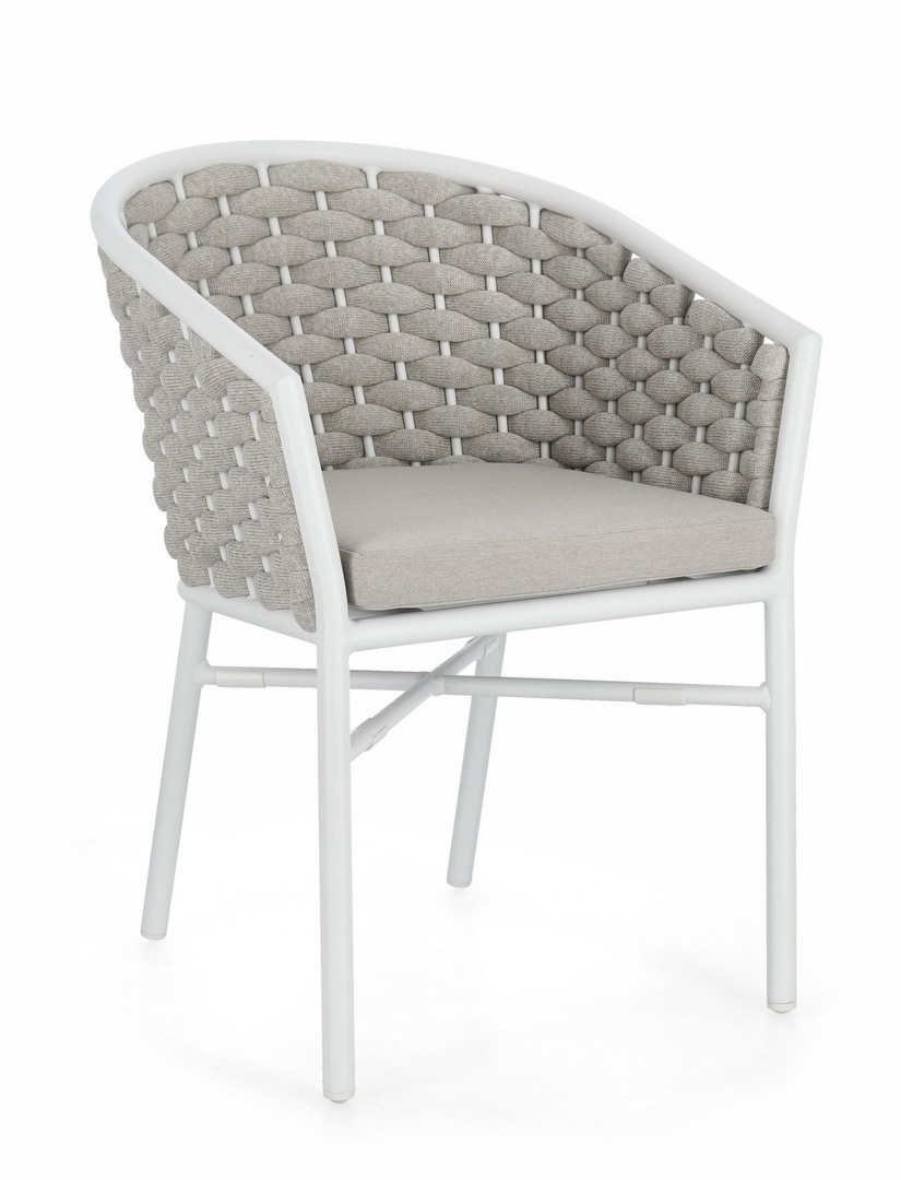 Krzesło ogrodowe MARGALIDA białe 57x61 Bizzotto
