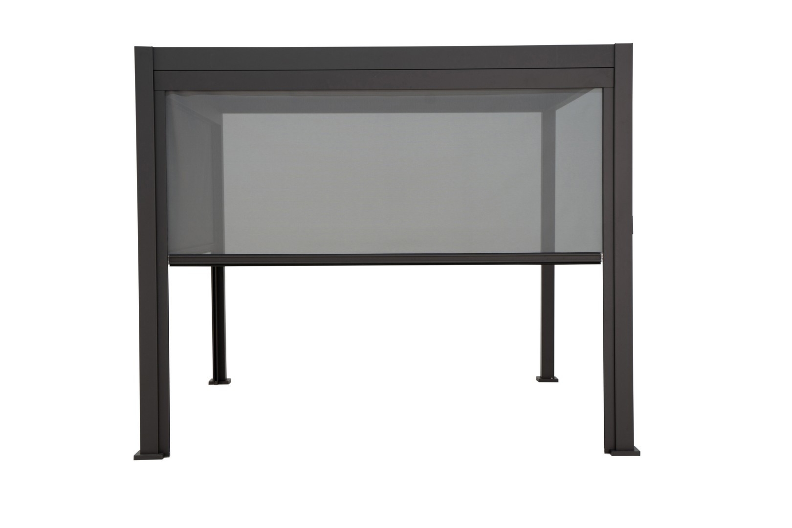 Ekran screen do zadaszenia ogrodowego OCEAN antracytowy 371x10 z tekstyliny Bizzotto