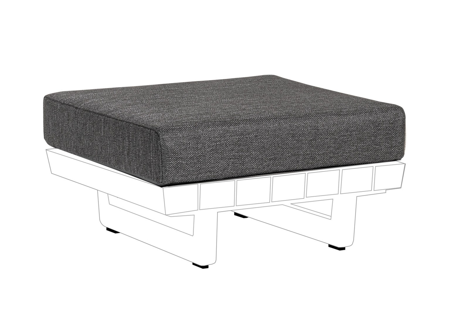 Poduszka siedziskowa INFINITY antracytowa 73.5x73.5 wodoodporna olefinowa Bizzotto