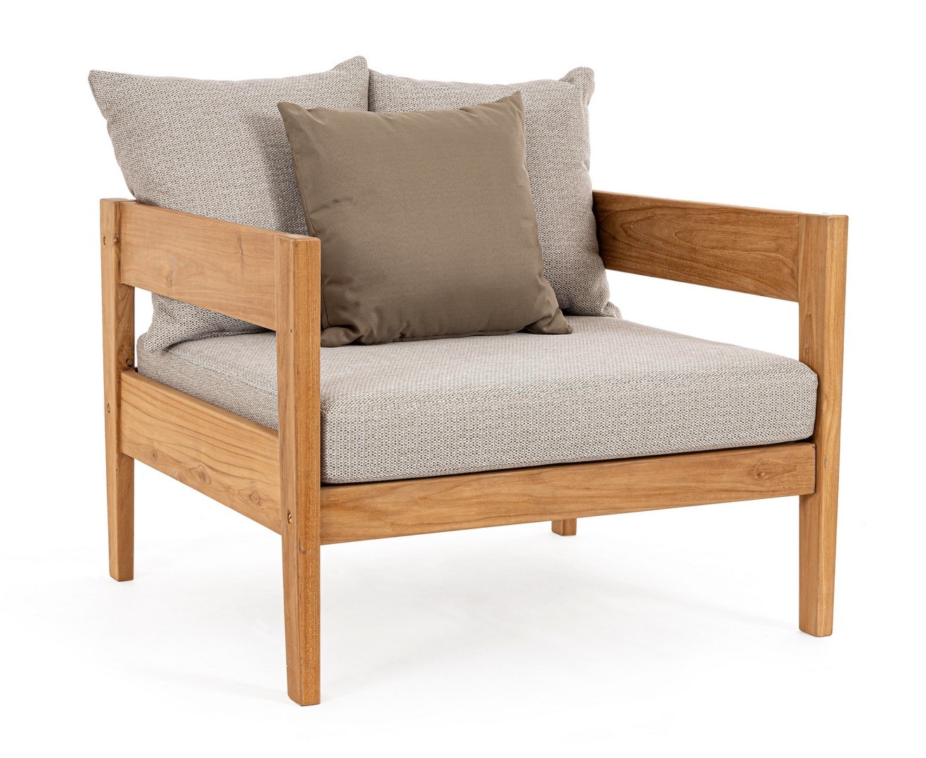 Fotel ogrodowy KOBO naturalny 90x90 drewno teak Bizzotto