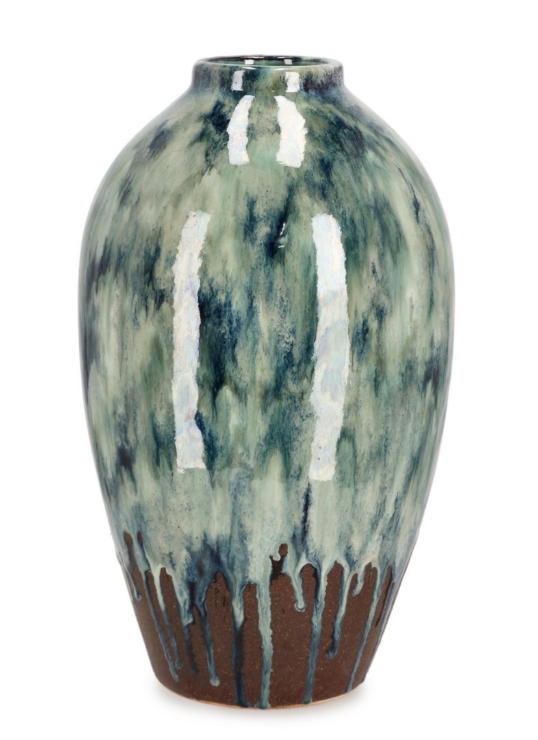 Wazon wykonany ręcznie DELFA niebieski Ø23 z terakoty Bizzotto