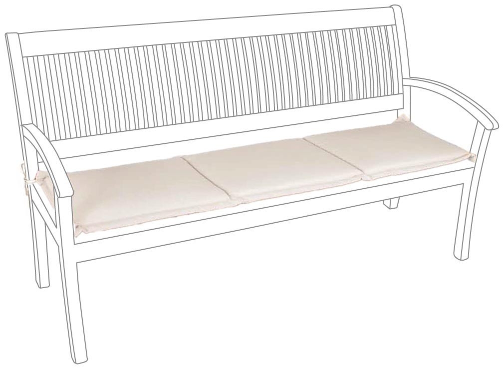 Poduszka na ławkę NAT beżowa 153x48 wodoodporna z poliestru Bizzotto