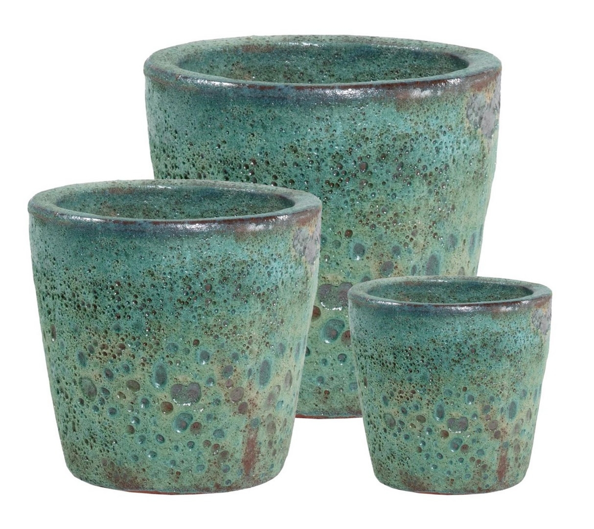 Zestaw donic ogrodowych DUYEN zielony Ø16,Ø23,Ø30 z terakoty Bizzotto