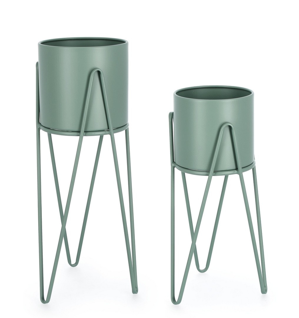 Zestaw stojaków na donice MADELYN szałwiowy Ø23,Ø21 stalowy Bizzotto