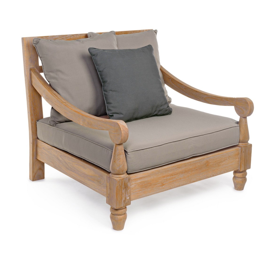 Fotel ogrodowy BALI beżowa 90x90 drewno teak Bizzotto