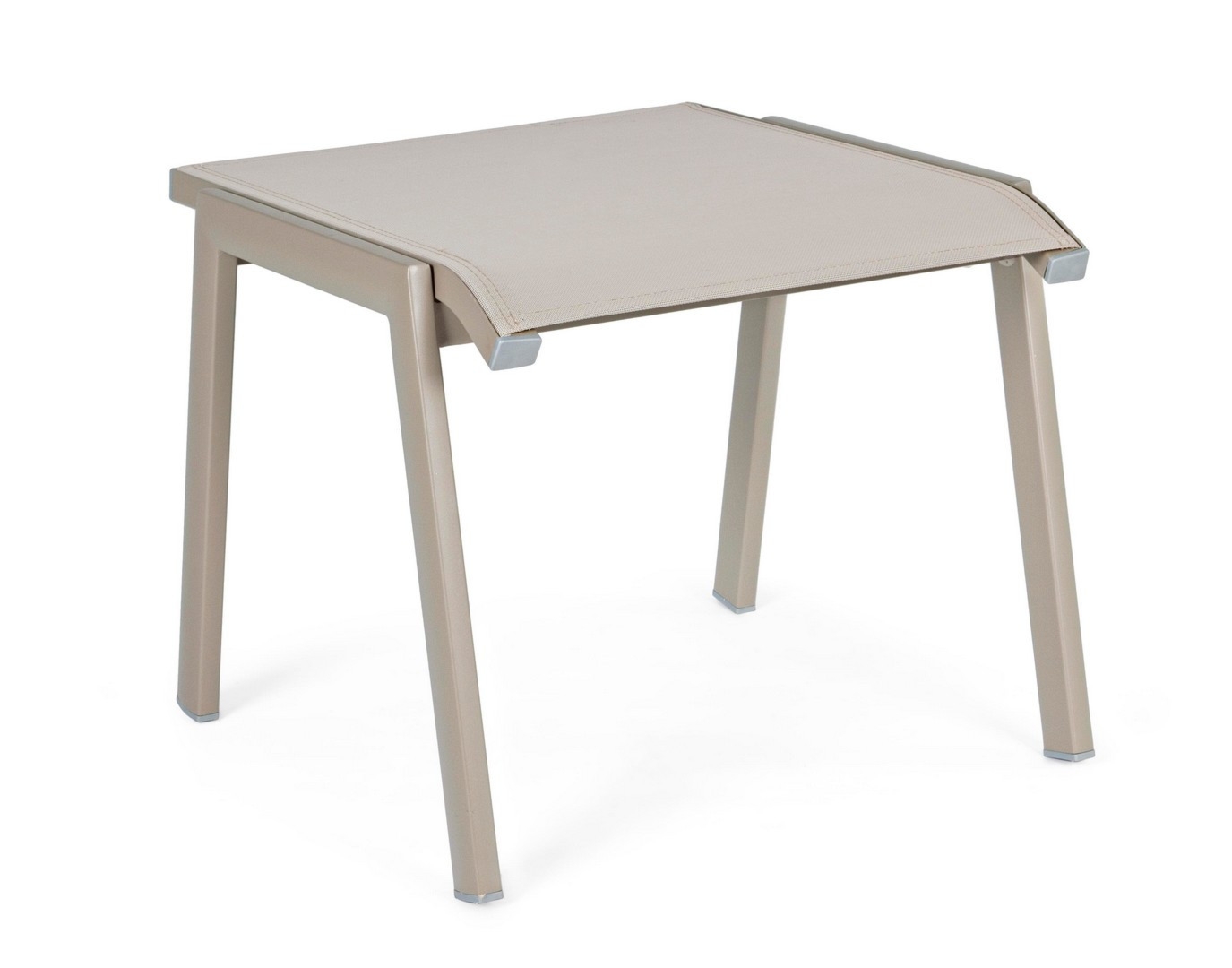 Puf ogrodowy VICTOR taupe 53x51 aluminiowy Bizzotto