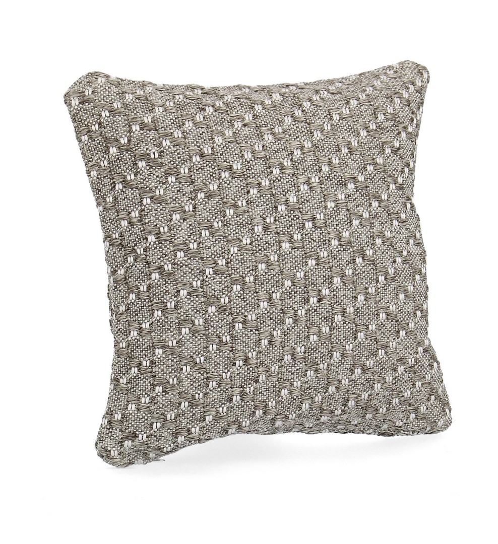 Poduszka outdoorowa BHAJAN szara 45x2.3x45 ręcznie robiona z polipropylenu Bizzotto