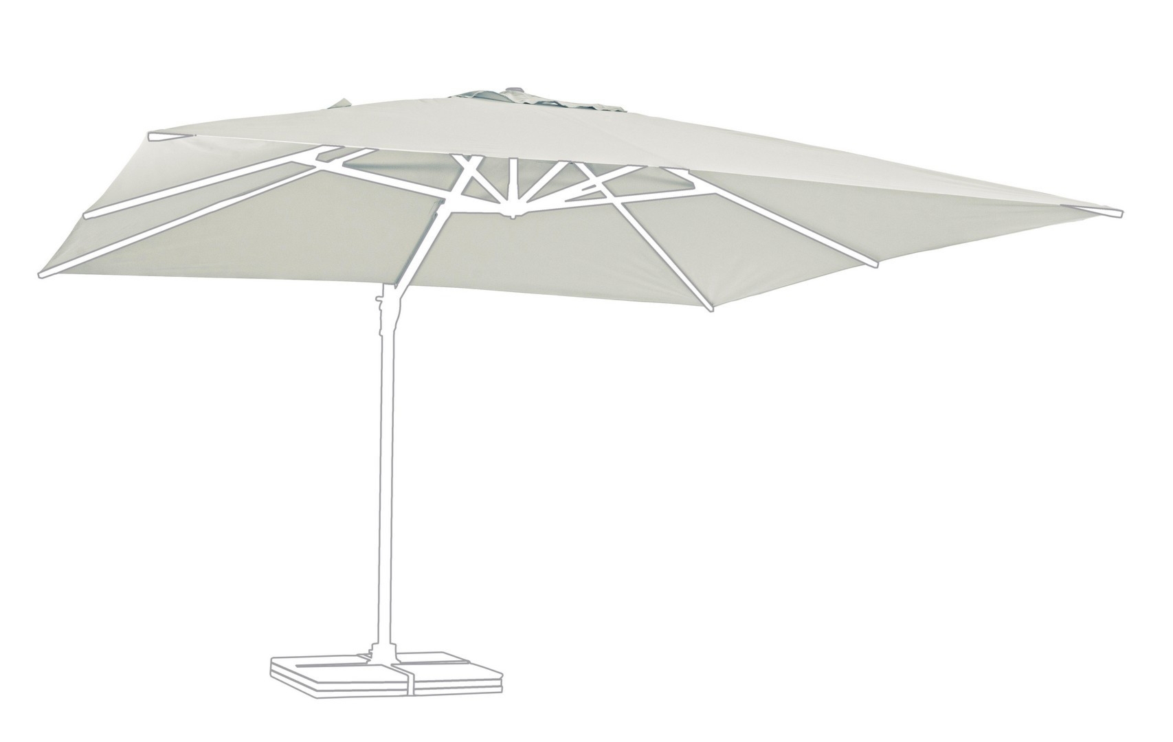 Poszycie do parasola EDEN EDEN złamana biel 400x400 z poliamidu Bizzotto