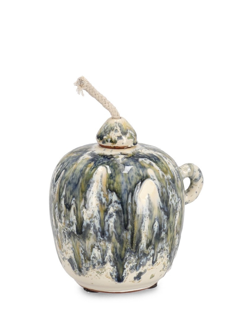 Wazon dekoracyjny ESMA zielony 10,5x9x11,5h z terakoty Bizzotto