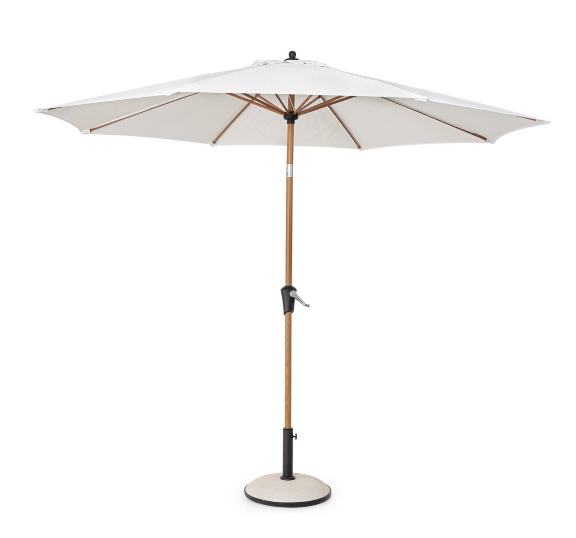 Parasol z nogą centralną PALINURO ecri Ø300 stalowy Bizzotto
