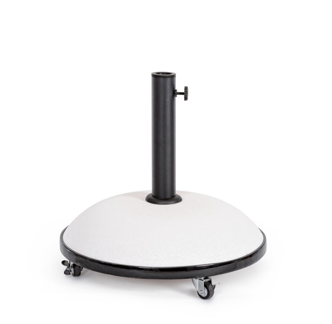 Podstawa do parasola z nogą centralną BARRY biała Ø50 z cementu Bizzotto