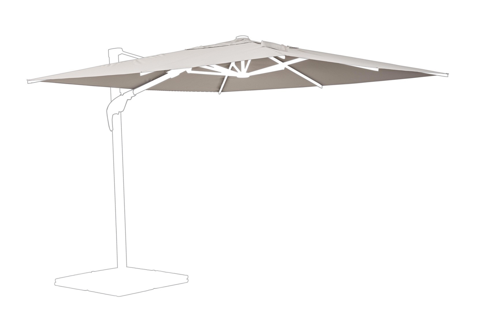 Poszycie do parasola ARIES ARIES naturalne 300x300 z poliamidu Bizzotto