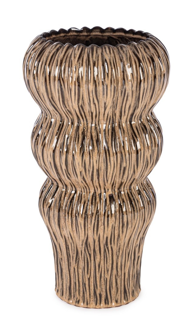 Wazon CHAINAT brązowy Ø34 z terakoty Bizzotto