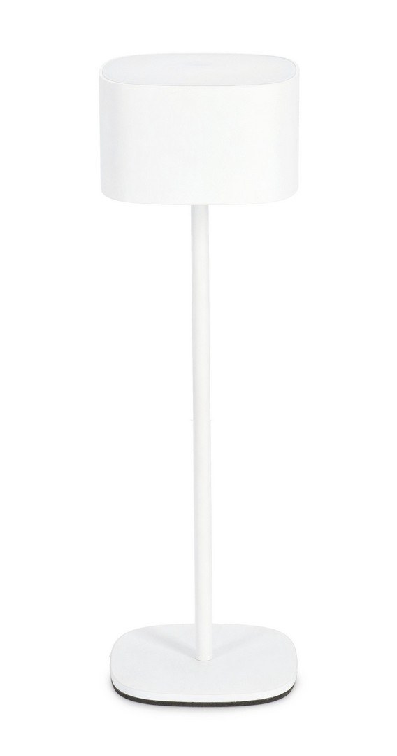 Lampa stołowa NAIMI biała Ø8 metalowa Bizzotto