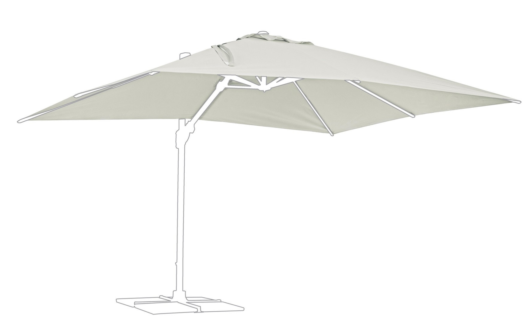 Poszycie do parasola EDEN EDEN złamana biel 400x300 z poliamidu Bizzotto