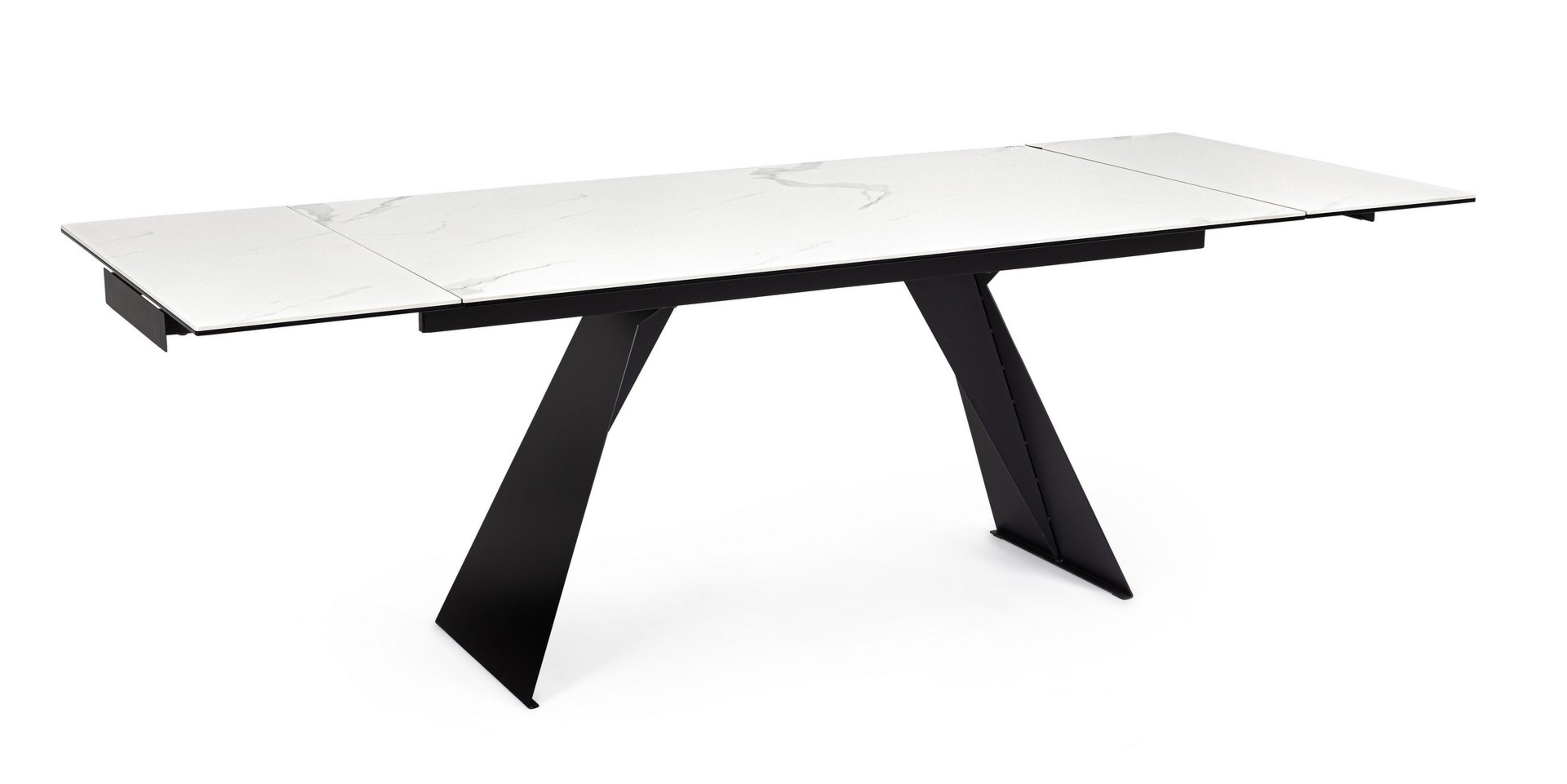 Stół rozkładany Blazar biały 160-240x90x76cm ceramiczny blat stal Bizzotto