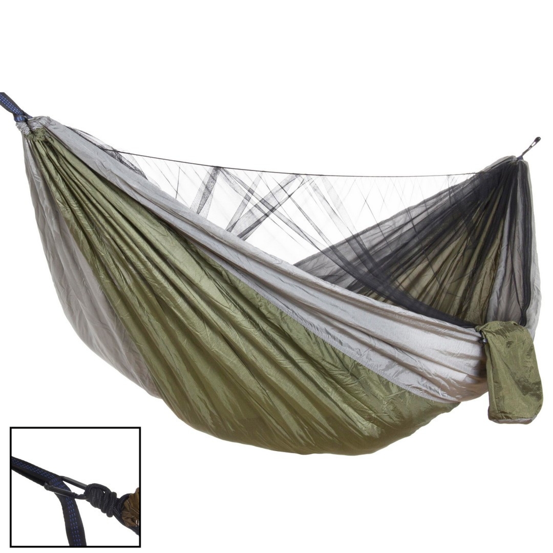 Hamak ANDRES zielony 275x140 z nylonu Bizzotto