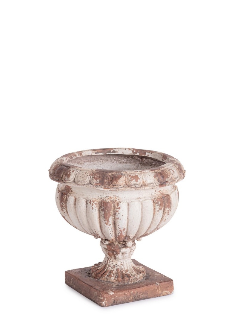 Wazon ręcznie wykonany SAIFUL beżowy Ø40 z magnezu Bizzotto