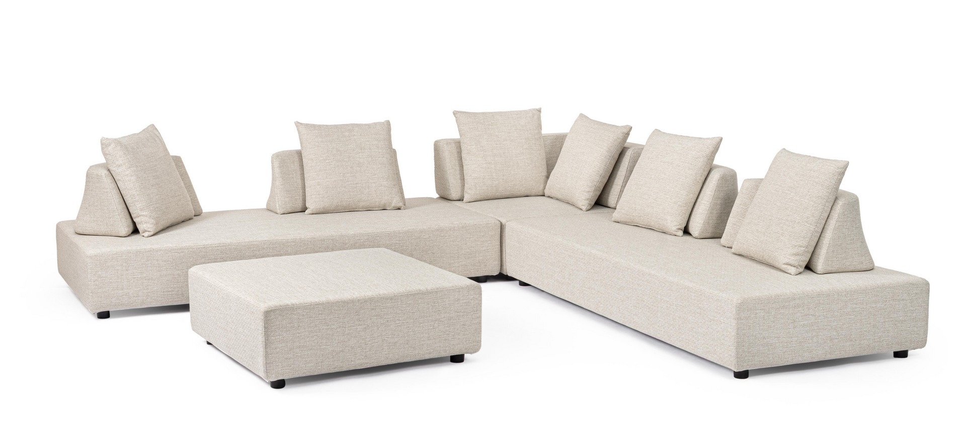 Narożnik ogrodowy ze stolikiem PIPER aluminowych z poduszką olefinową Bizzotto